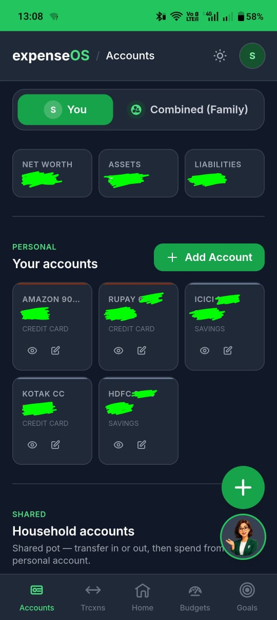 Accounts screenshot