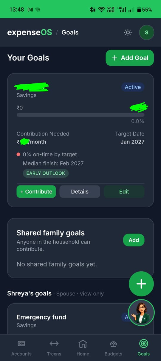 Savings goal